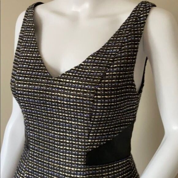BCBGeneration Black Tweed Knit Fit & Flare Dress Size 2 - Picture 5 of 12